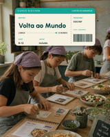 Curso de Culinária Volta ao Mundo — cartão de embarque