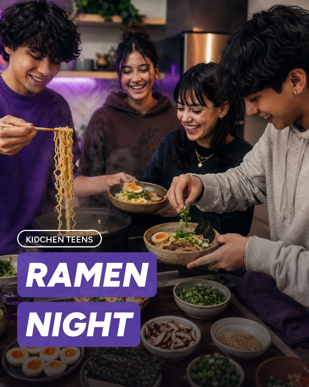 Kidchen Teens - Ramen Night - workshop de ramen para adolescentes em Lisboa