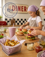 Workshop American Diner para crianças · Passaporte Kidchen EUA · 14 novembro