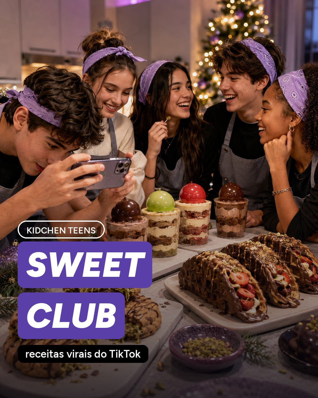 Kidchen Teens - Sweet Club - workshop de sobremesas virais para adolescentes em Lisboa