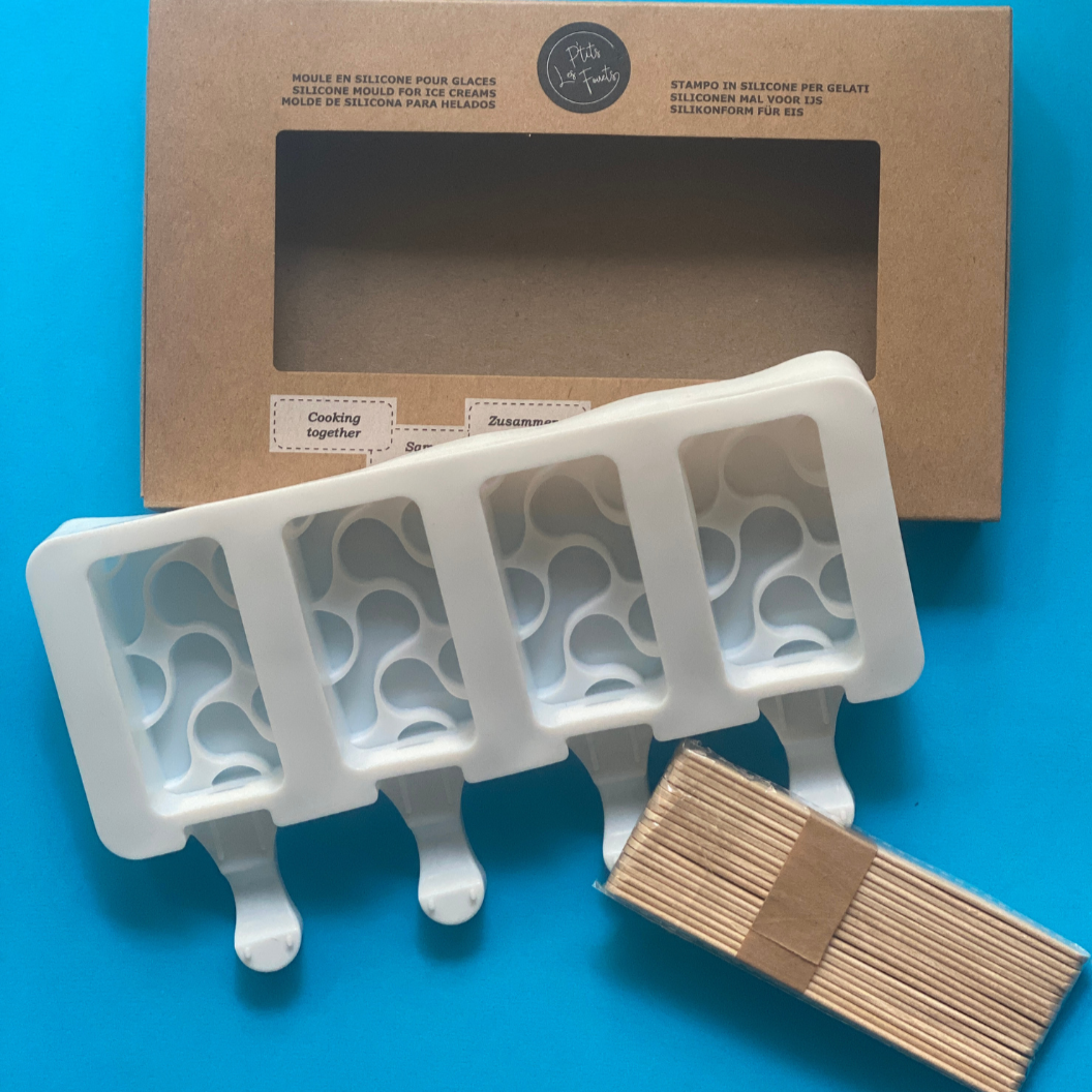 Silicone mould for 4 mini ice cream moulds