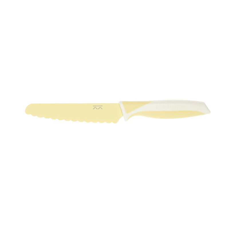 Faca para crianças Kiddikutter amarelo pastel