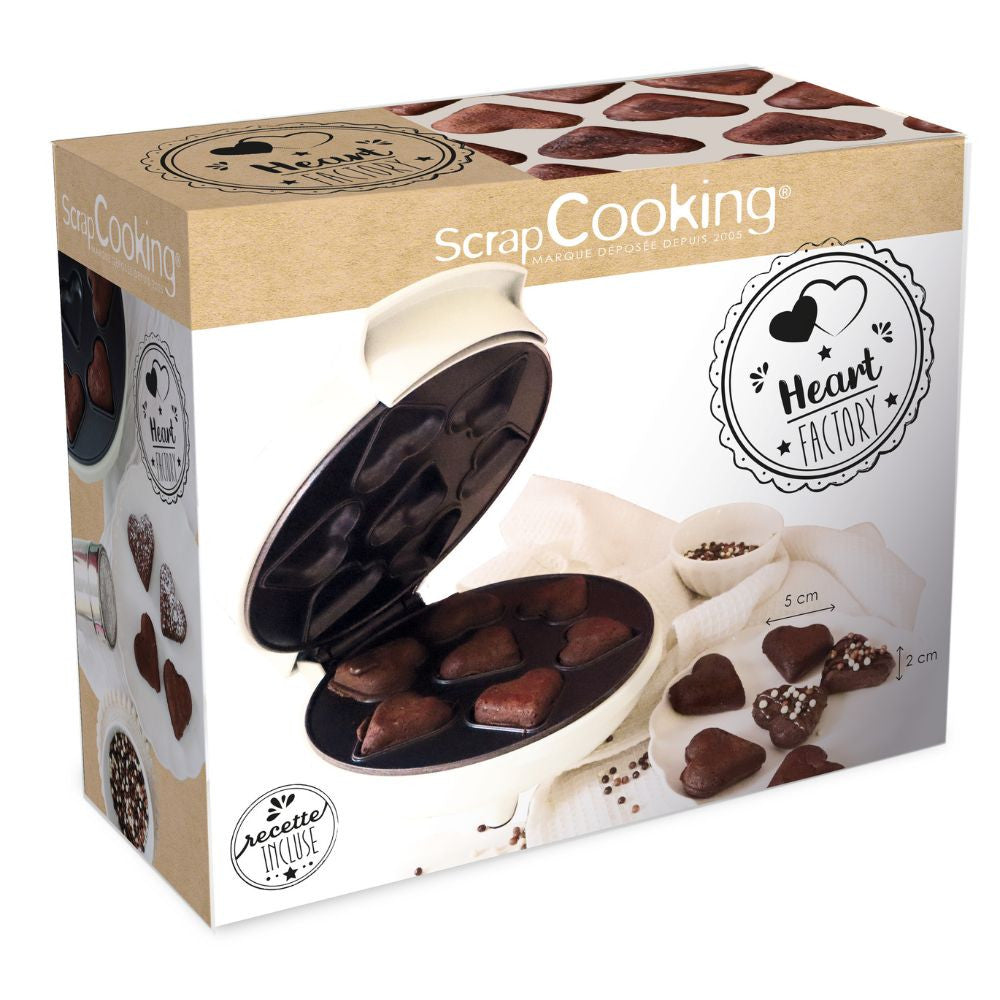 Máquina para fazer bolinhos em forma de coração