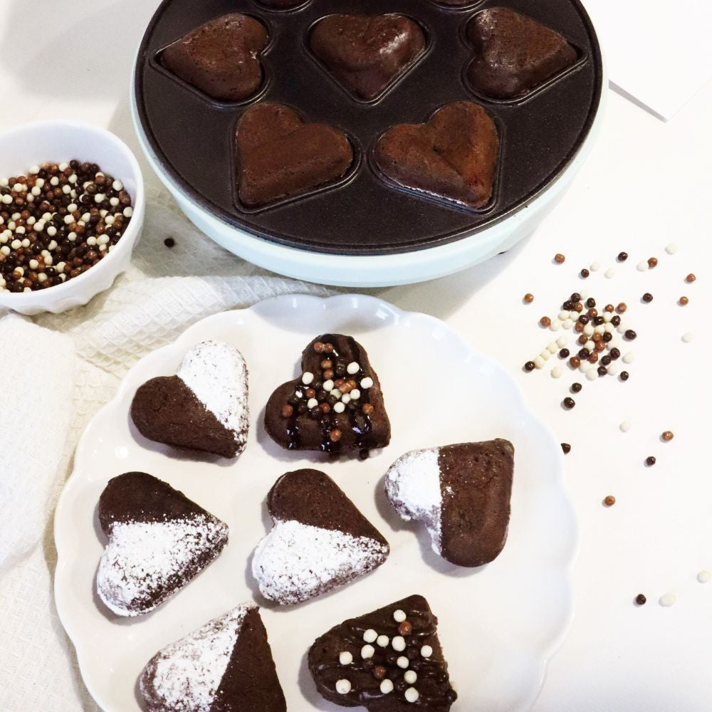 Máquina para fazer bolinhos em forma de coração