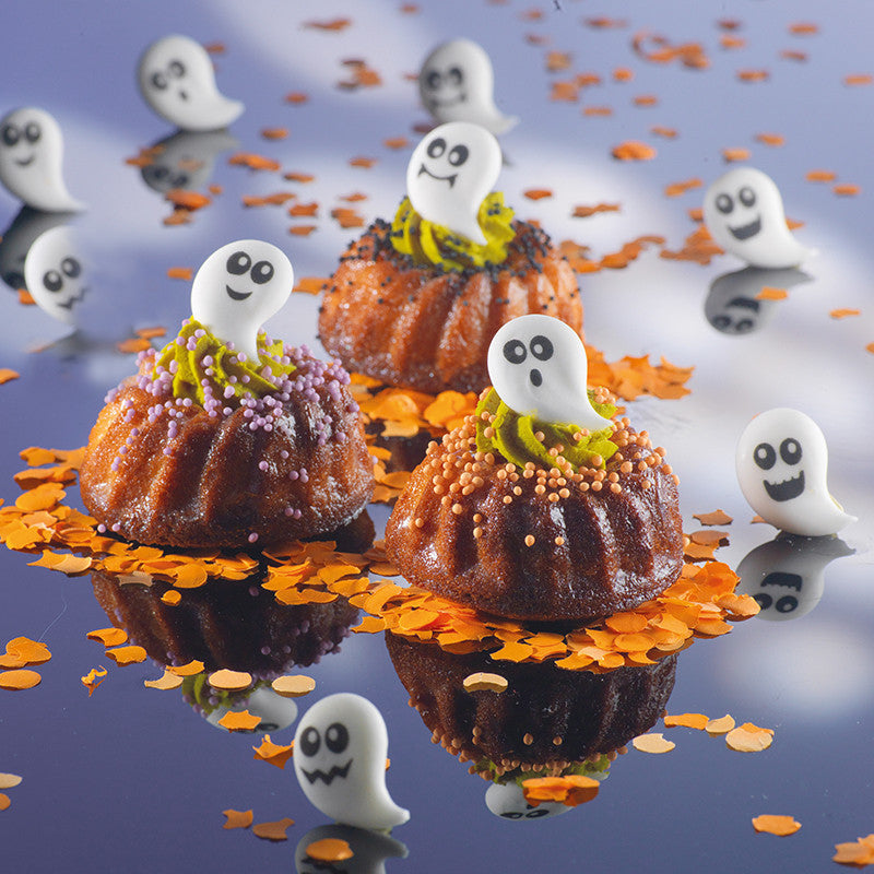 Decorações em açúcar fantasmas Halloween 24 unidades