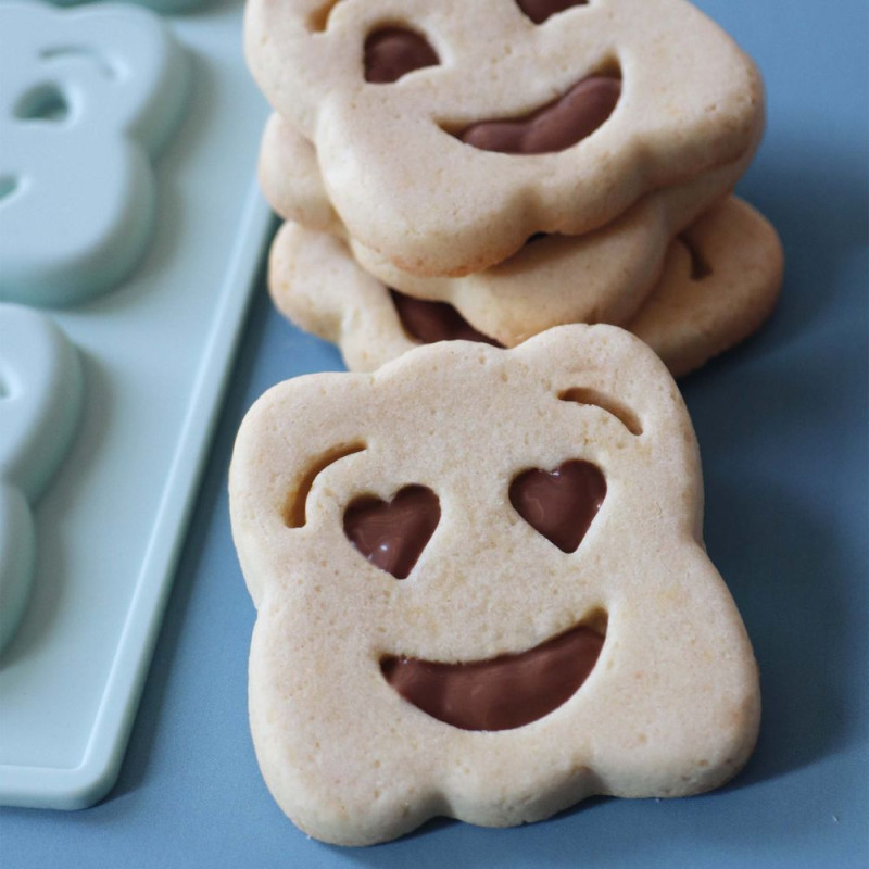 Molde Smile silicone bolachas e chocolates
