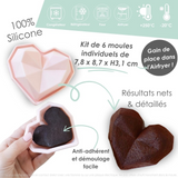 Formas Silicone Coração Airfryer | Pack 6