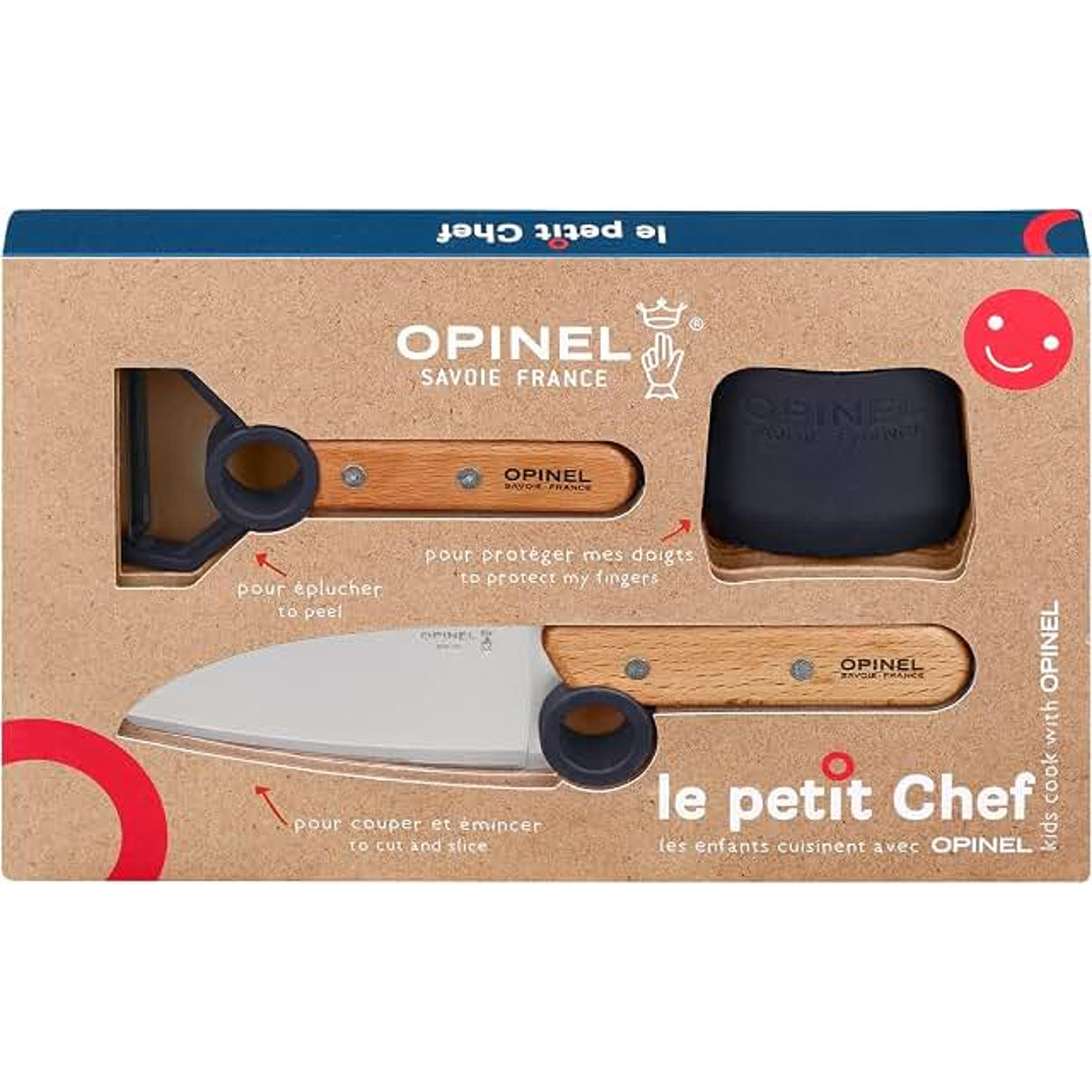 Conjunto Opinel Le Petit Chef azul escuro