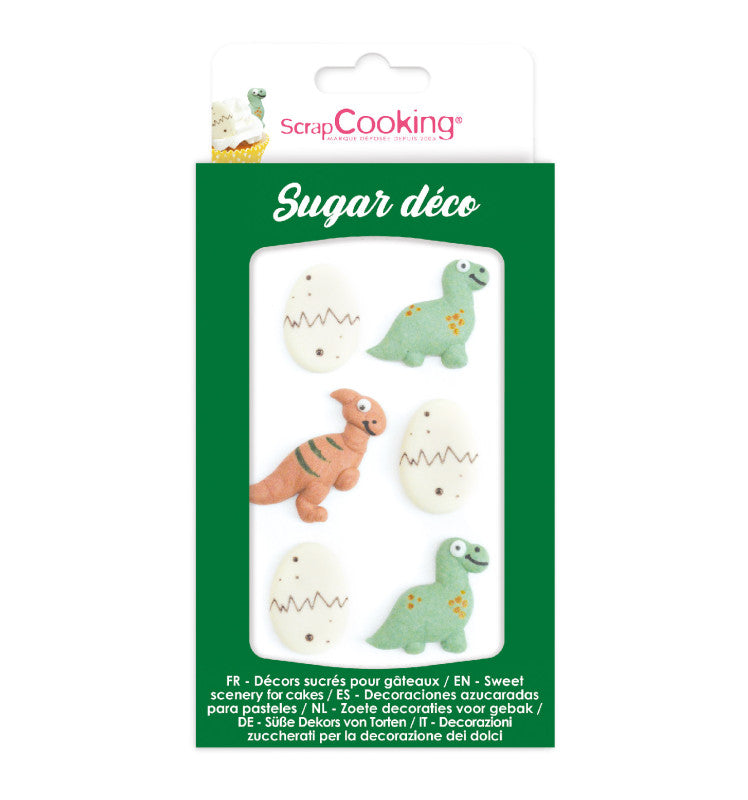 Decorações de açúcar dinossauro