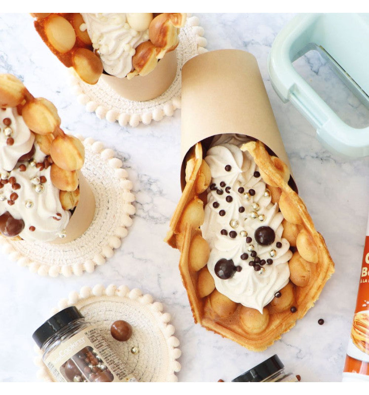 Preparado para bubble waffles