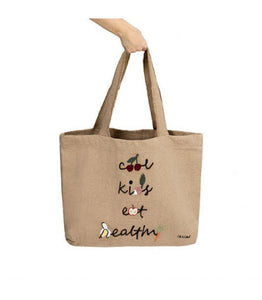 Tote bag "cool kids eat healthy"