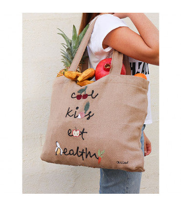 Tote bag cool kids eat healthy
