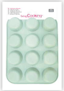 Forma em silicone para 12  muffins