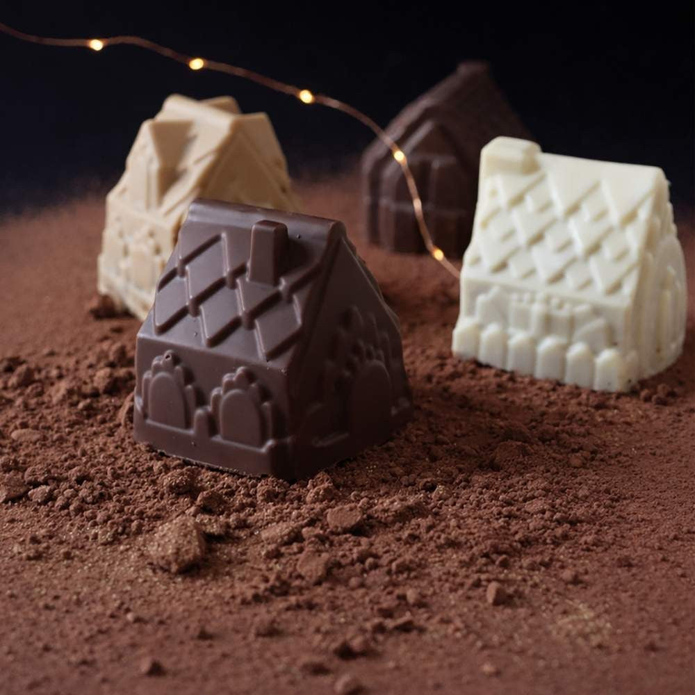 Molde Silicone 3D | 6 Chalés de Natal