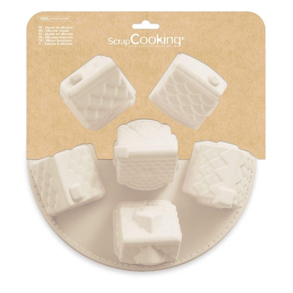 Molde Silicone 3D | 6 Chalés de Natal