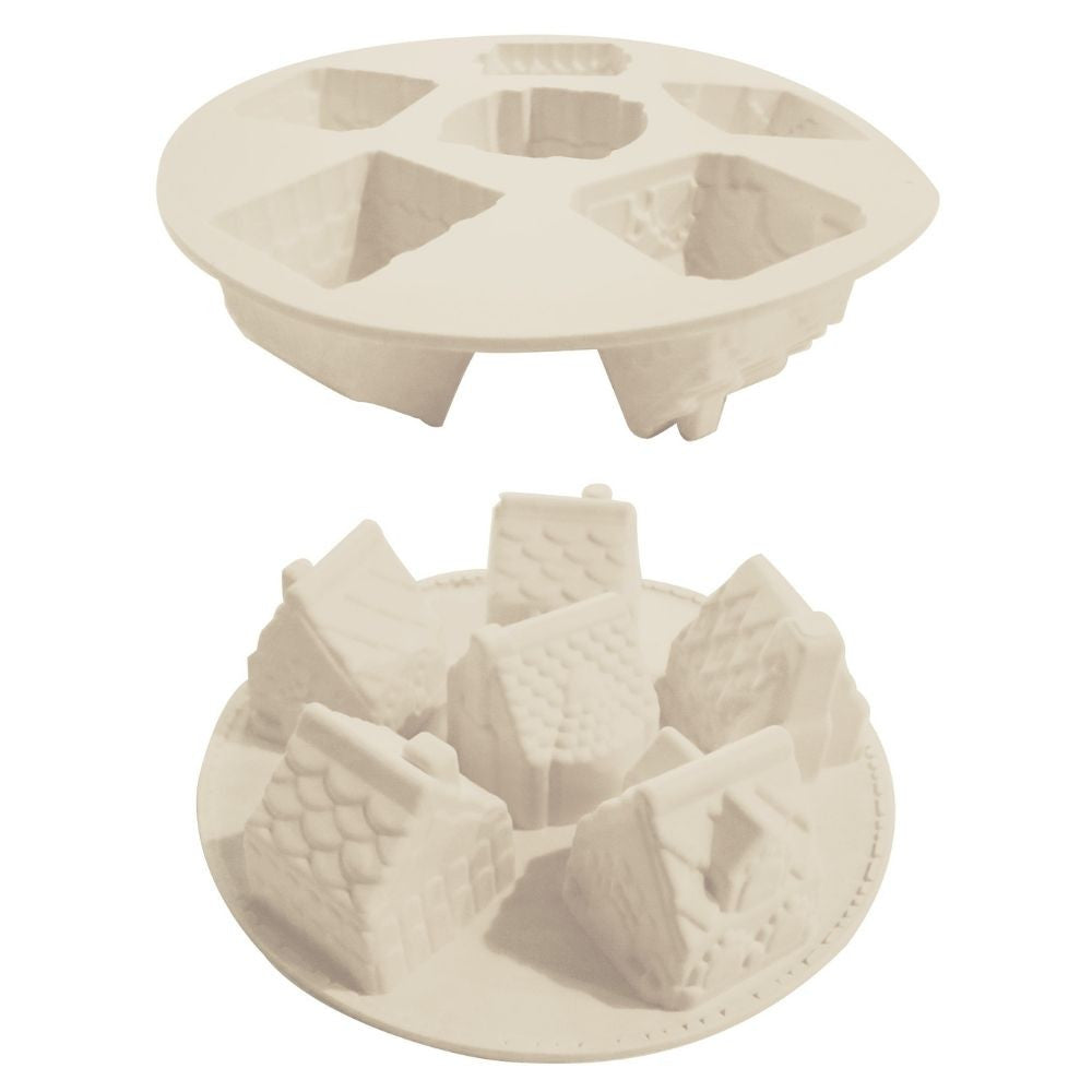 Molde Silicone 3D | 6 Chalés de Natal