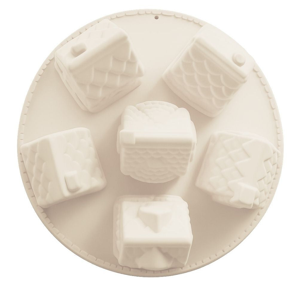 Molde Silicone 3D | 6 Chalés de Natal