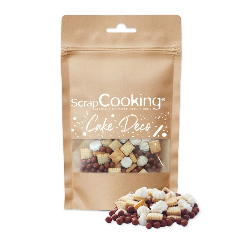 Decorações mini bolachas Petit Beurre & pérolas de chocolate (32 g)