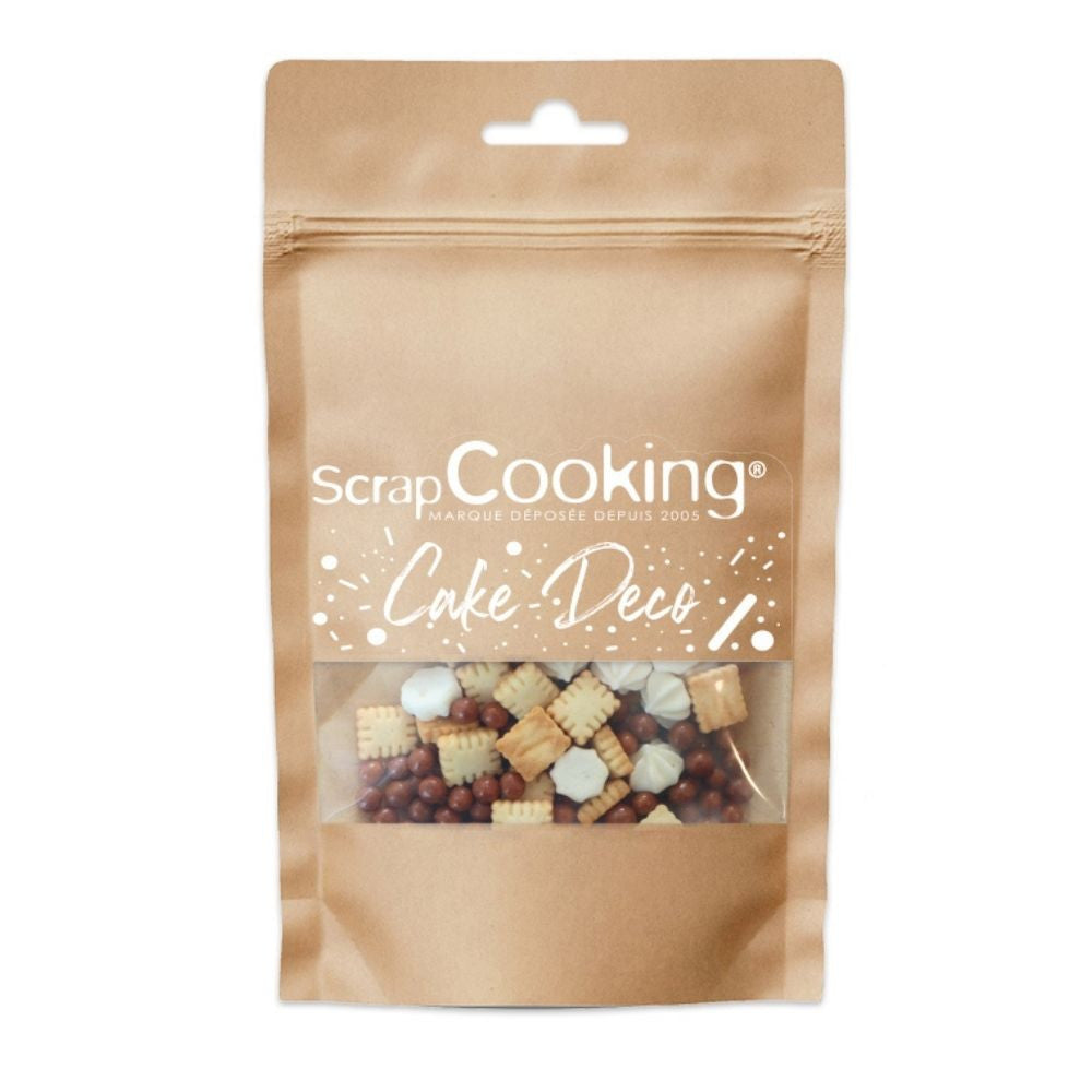 Decorações mini bolachas Petit Beurre & pérolas de chocolate (32 g)