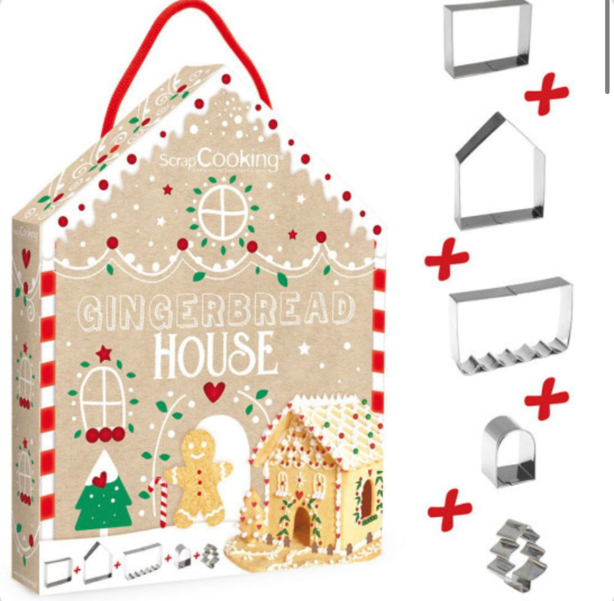 Gingerbread house cookie cutter set