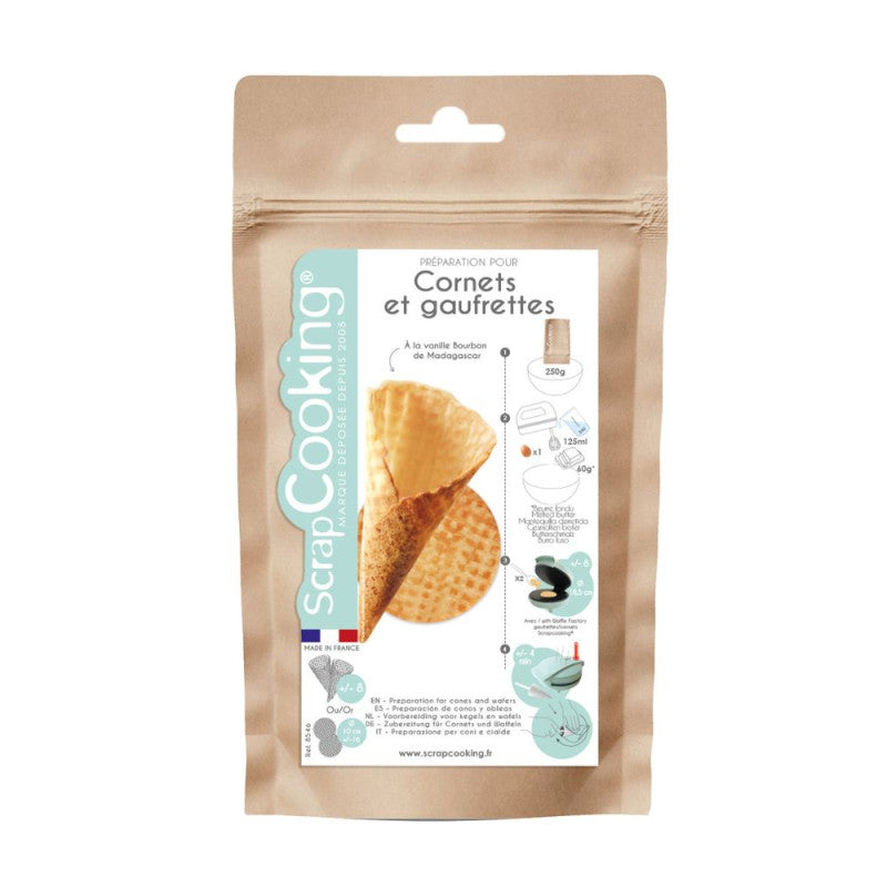 Preparado para Cones e Bolachas Baunilha