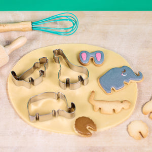 Conjunto cortadores bolachas 3D Safari