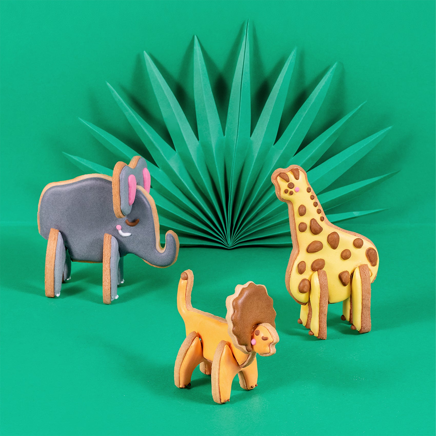 Conjunto cortadores bolachas 3D Safari
