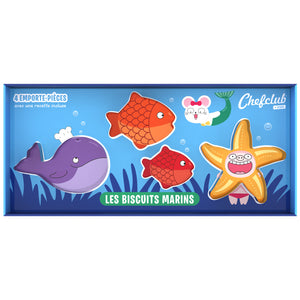 Conjunto de cortadores animais marinhos