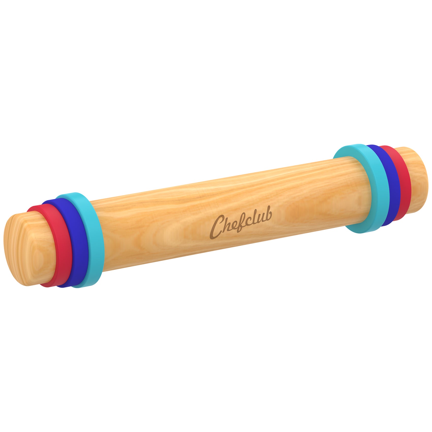 Rolling pin with removable rings