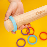Rolling pin with removable rings