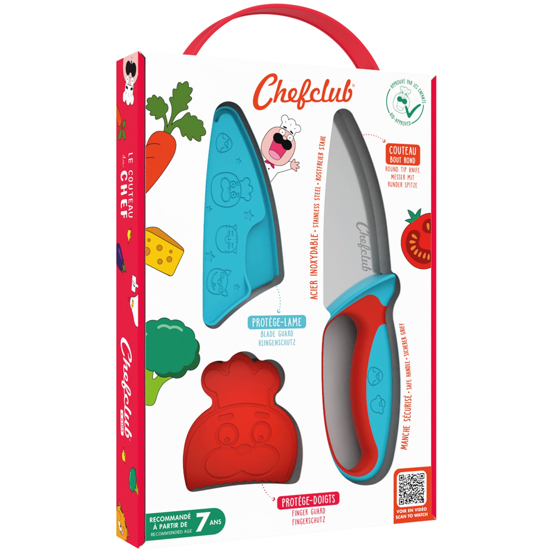 Little Chef Faca Faca Criança Set Segurança Nylon Fruta Faca Placa