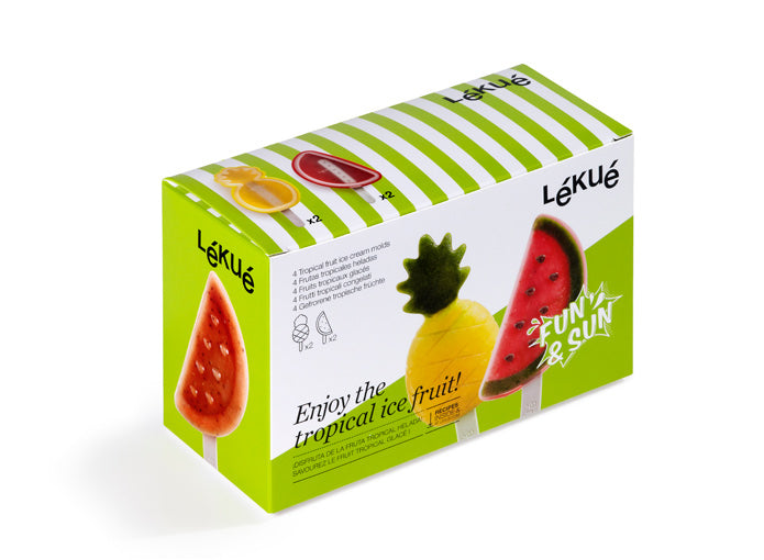 Moldes para gelados em silicone - frutas tropicais