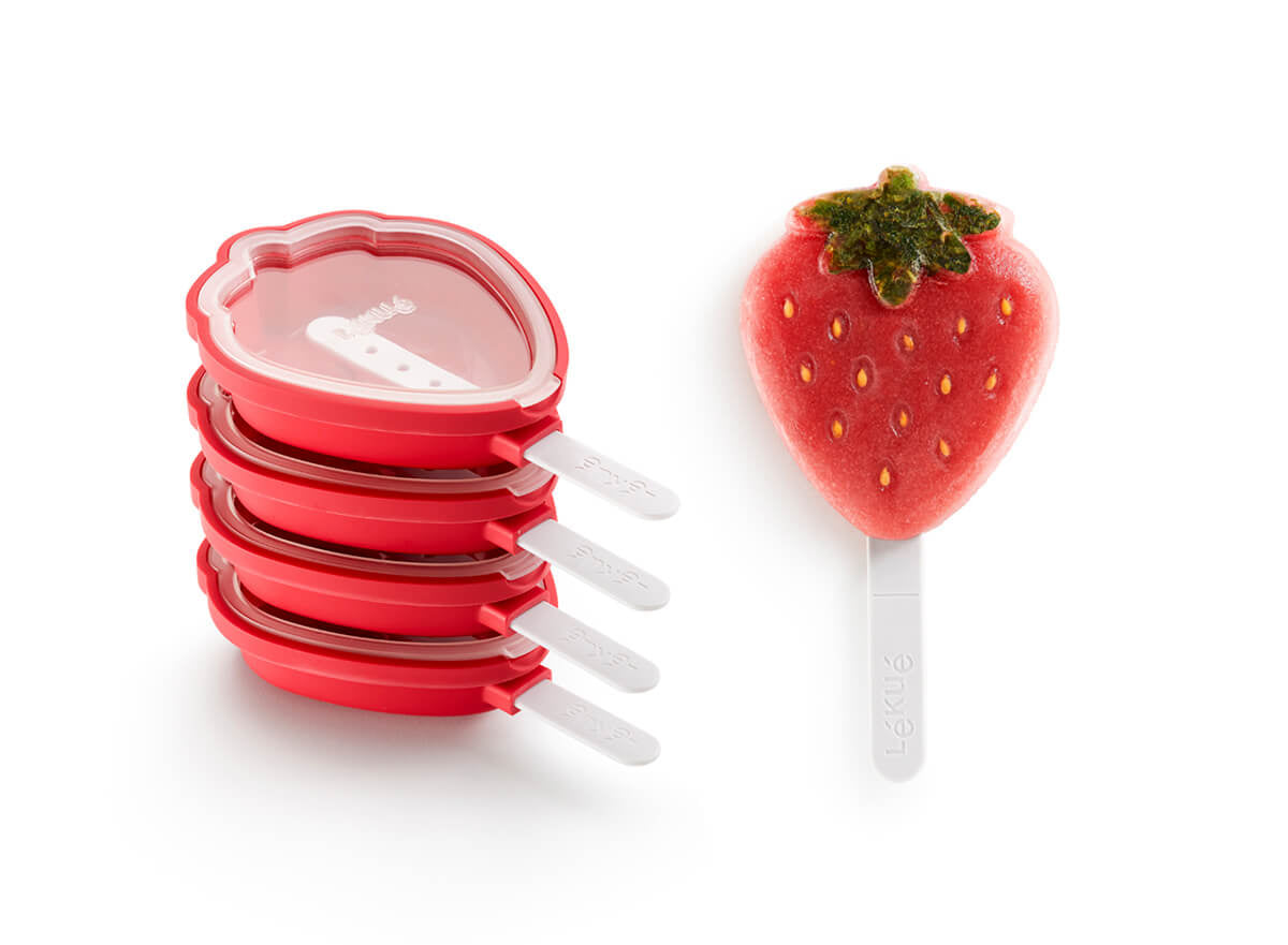 Moldes para gelados em silicone - morangos