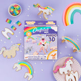 Conjunto cortadores de bolachas 3D Unicórnio