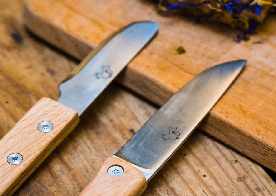 Conjunto DIY para construir uma faca de cozinha - família