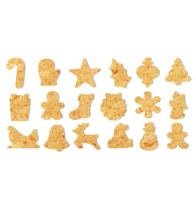 Caixa com 18 cortadores de biscoito figuras de Natal