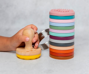 Carimbos e cortador de bolachas em silicone