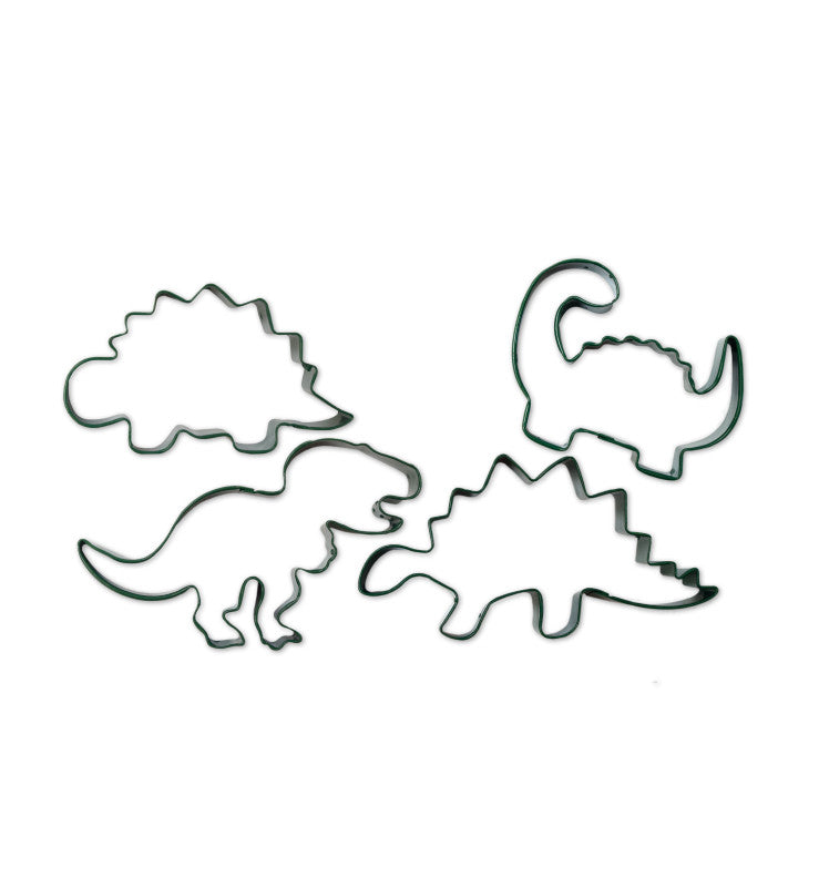 Set of 4 dinosaur cookie cutters