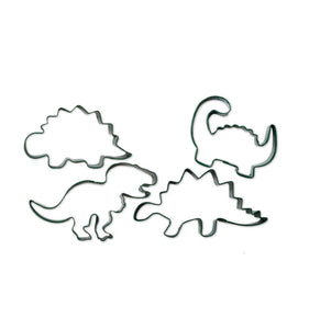 Conjunto 4 cortadores dinossauros