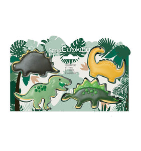 Conjunto 4 cortadores dinossauros