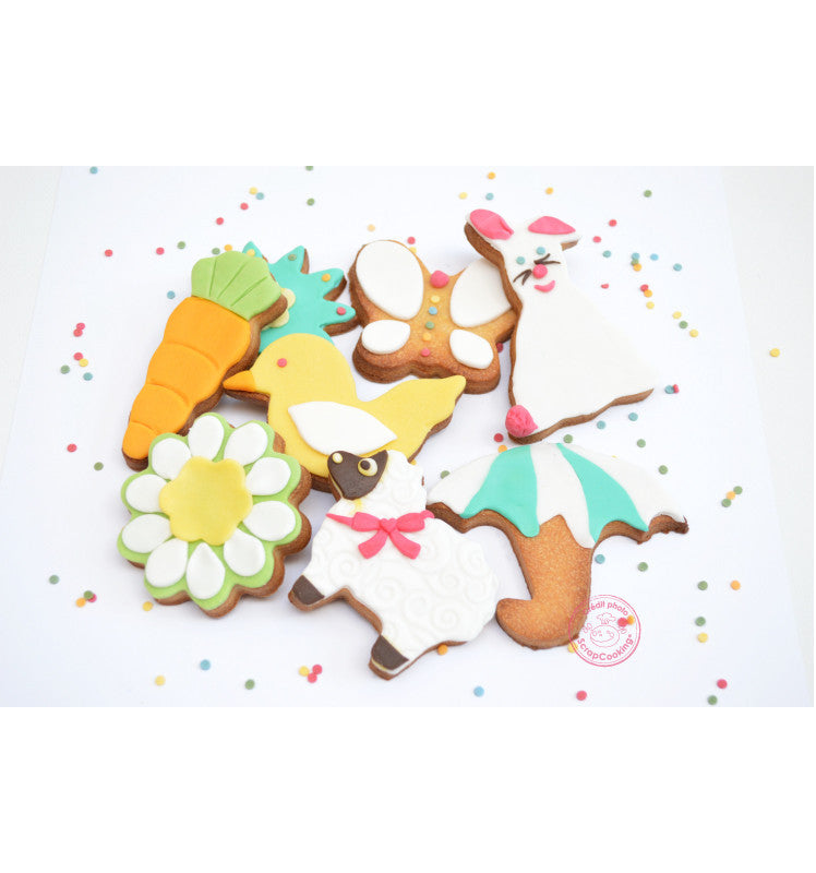 Box with 16 nature-themed cookie cutters