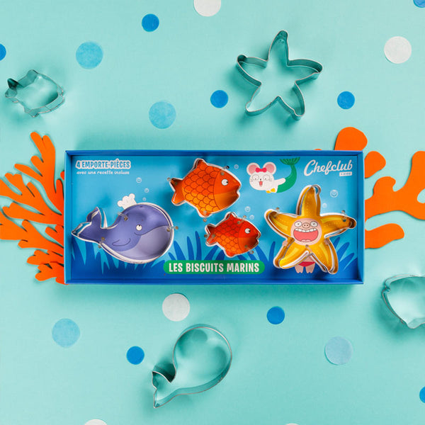 Conjunto de cortadores animais marinhos