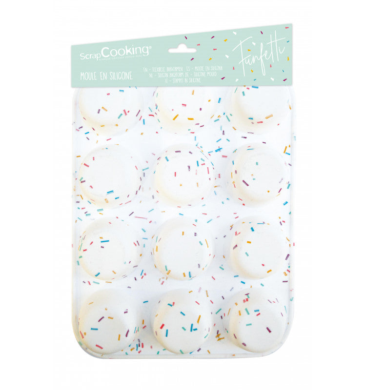 Forma em silicone para 12  muffins