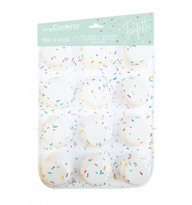 Forma em silicone para 12  muffins