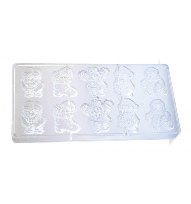 Rigid mold for Santa Claus chocolates and gummies