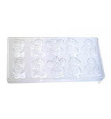 Rigid mold for Santa Claus chocolates and gummies