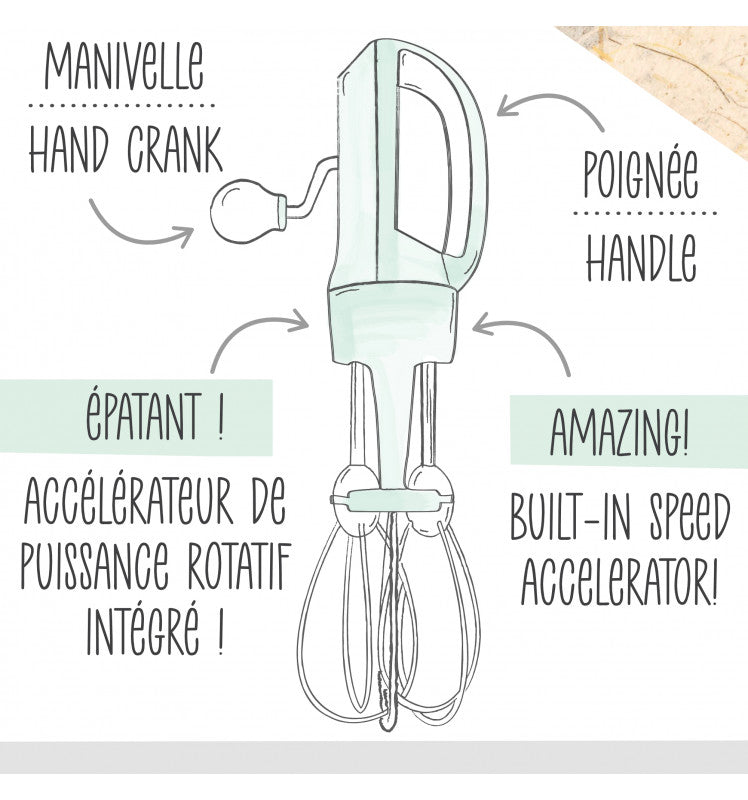 Batedeira manual com manivela