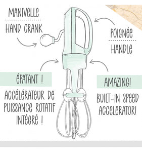 Batedeira manual com manivela